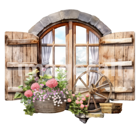 Clipart Summer Windows 2300dpi