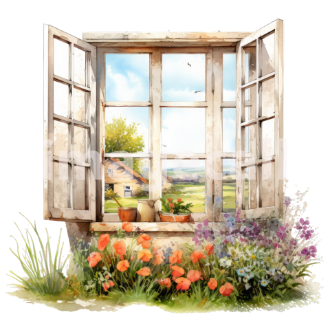Clipart Summer Windows 16300dpi