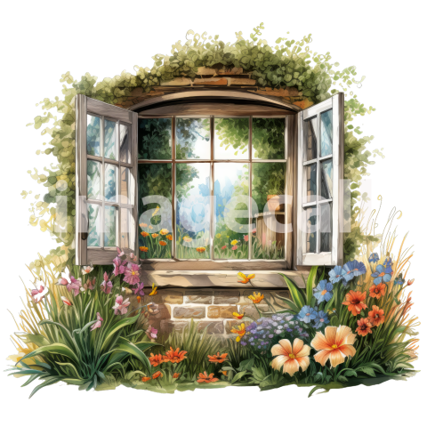Clipart Summer Windows 20300dpi