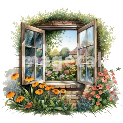 Clipart Summer Windows 19300dpi