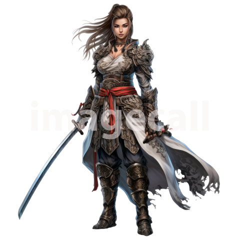 Clipart Samurai Warrior 10300dpi