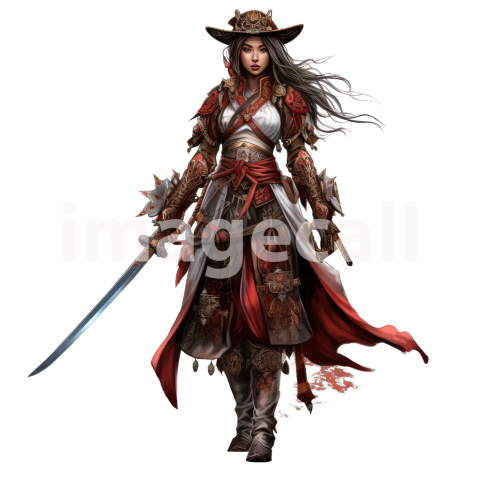 Clipart Samurai Warrior 5300dpi