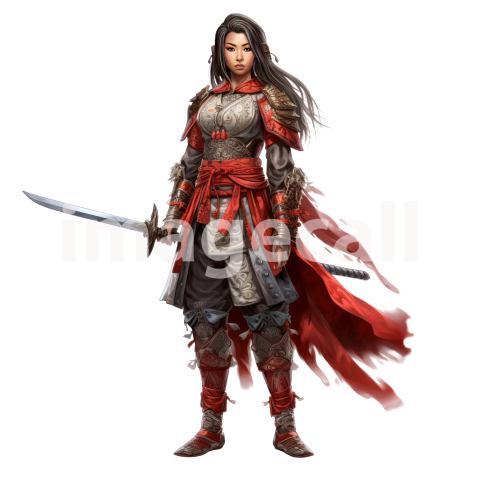 Clipart Samurai Warrior 11300dpi