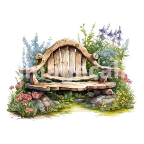 Clipart Garden Benches 9300dpi