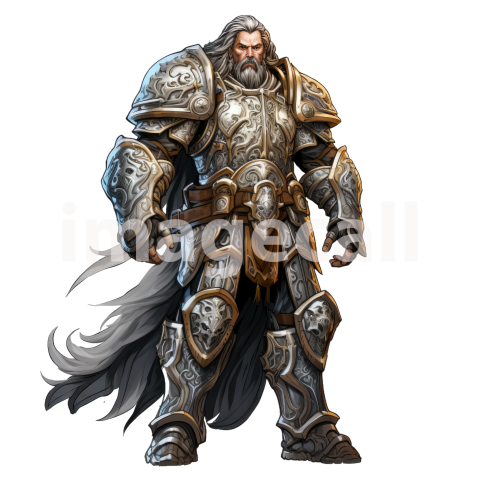 Clipart Fantasy Paladin 2300dpi