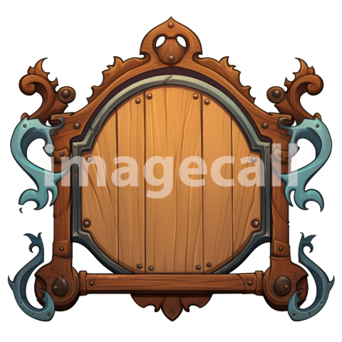 Clipart Medieval Blank Sign 5300dpi