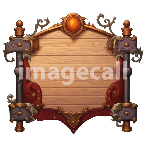 Clipart Medieval Blank Sign 8300dpi