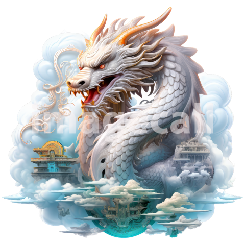 Clipart Chinese Dragons 1300dpi