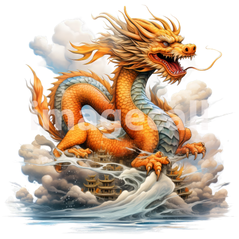 Clipart Chinese Dragons 15300dpi