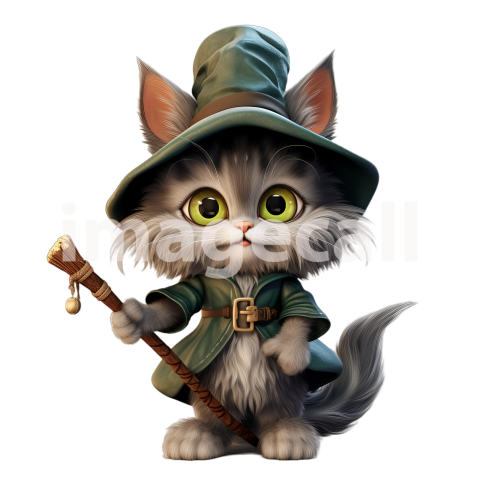 Clipart Cute Witches Cat 12 300dpi