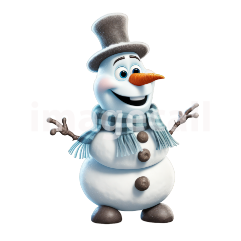Clipart Fairy Tale Snowman 11 300dpi