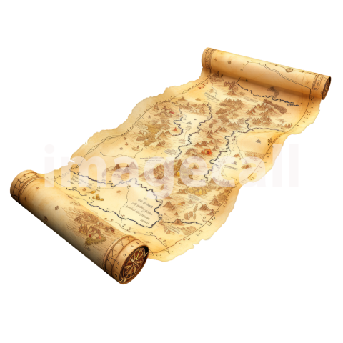 Clipart Scroll Maps 13   300dpi