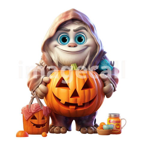 Clipart Trick or Treat Monsters 18300dpi