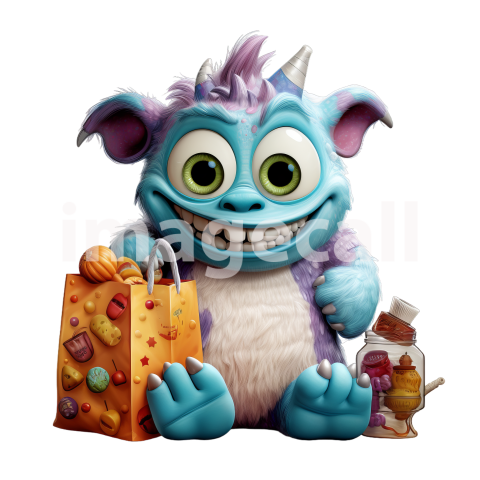 Clipart Trick or Treat Monsters 20300dpi