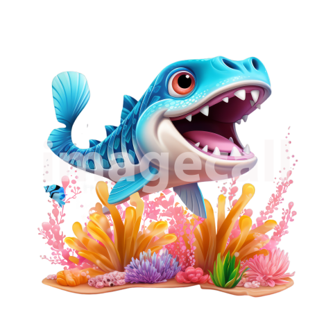 Clipart Cute Coral Fish 12300dpi