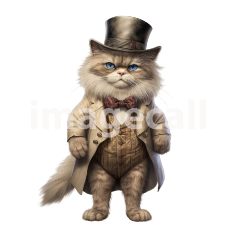 Clipart Cats In Clothes 19   300dpi