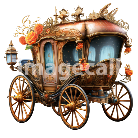 Clipart Fairy Tale Carriage 1   300dpi