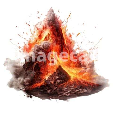 Clipart Volcano 6   300dpi