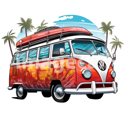 Clipart Camper Vans 17   300dpi