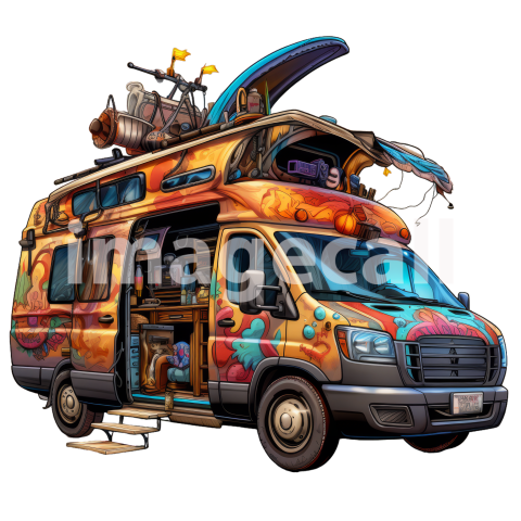Clipart Camper Vans 13   300dpi