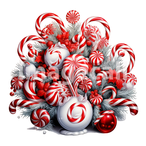 Clipart Candy Cane 9   300dpi