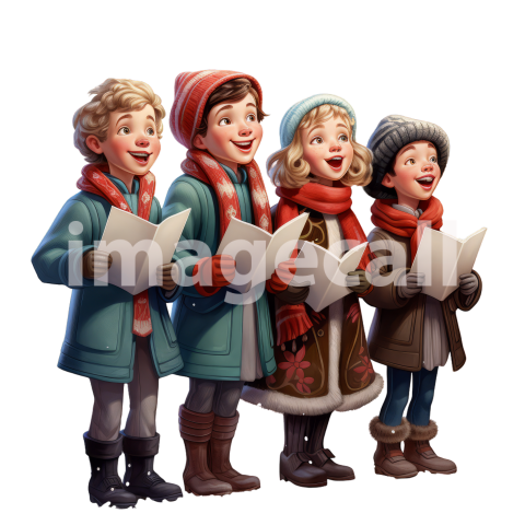 Clipart Christmas Carols 6   300dpi