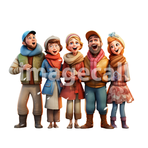 Clipart Christmas Carols 19   300dpi