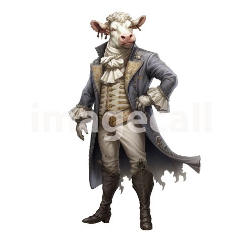 Clipart Cows In Clothes 18   300dpi
