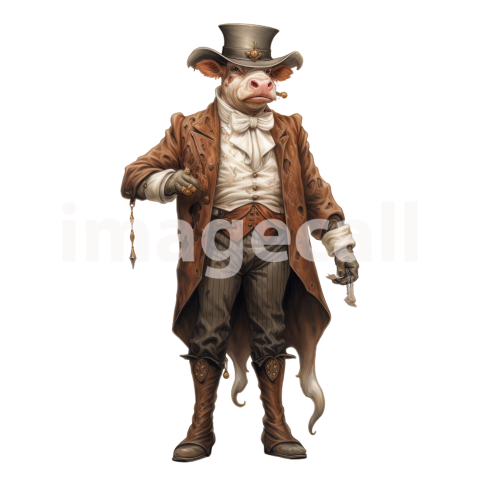 Clipart Cows In Clothes 20   300dpi