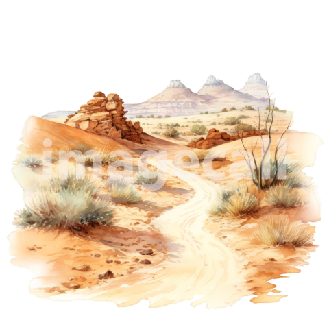 Clipart Desert Trails 16   300dpi