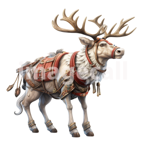 Clipart Santa Reindeer 6   300dpi