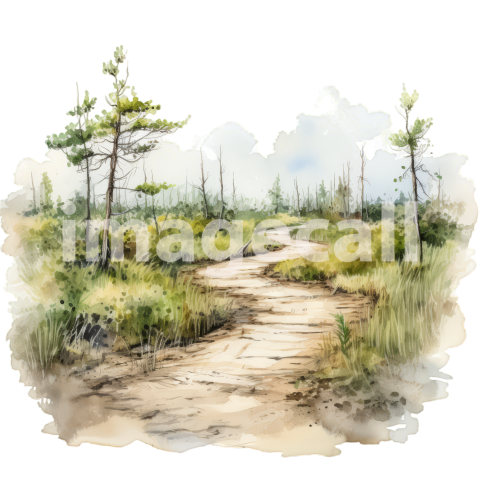 Clipart Swamp Trails 14   300dpi