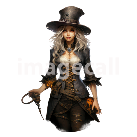 Clipart Steampunk Witch (12) 300dpi