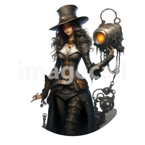 Clipart Steampunk Witch (11) 300dpi