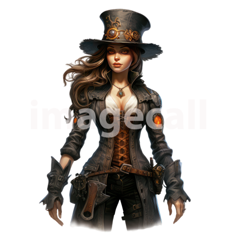 Clipart Steampunk Witch (9) 300dpi