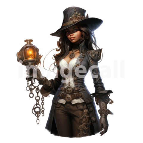 Clipart Steampunk Witch (10) 300dpi