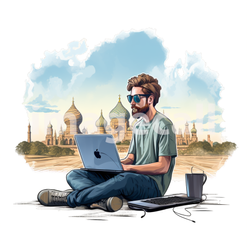 Clipart Digital Nomad 9   300dpi