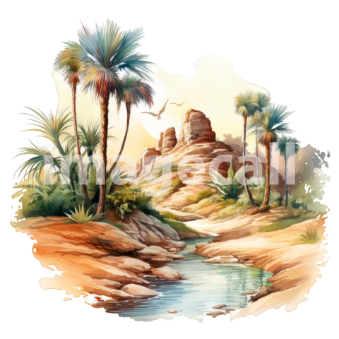 Clipart Desert Trails 17   300dpi