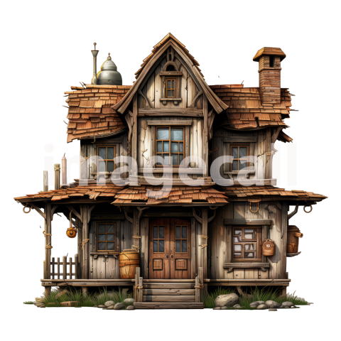 Clipart Wild West Houses 14   300dpi