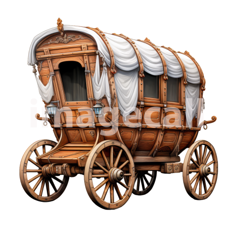 Clipart Wild West Wagon 17   300dpi