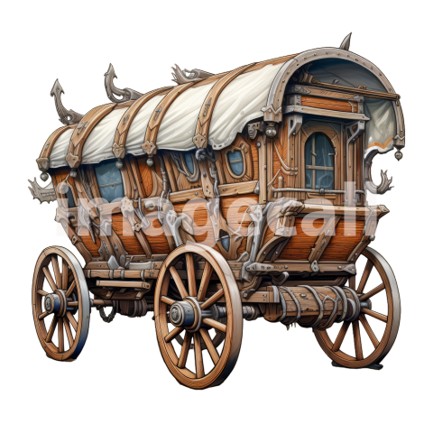 Clipart Wild West Wagon 18   300dpi