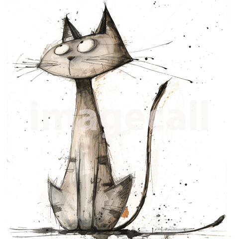 Clipart Cat Sketches 5   300dpi