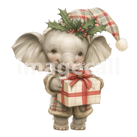 Clipart Cute Card Elephants 19   300dpi