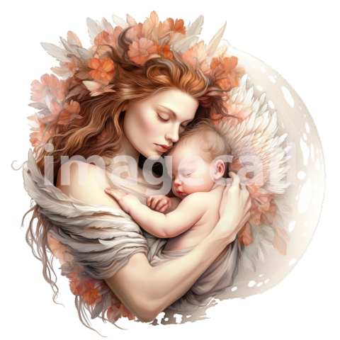 Clipart Mum Baby 13   300dpi