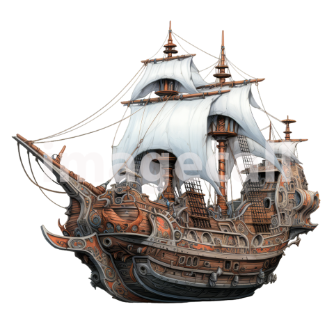 Clipart Fantasy Ships 6   300dpi