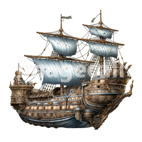 Clipart Fantasy Ships 11   300dpi