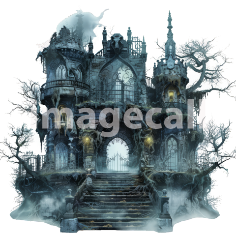 Clipart Fantasy Gothic Dungeon Entrances 17   300dpi
