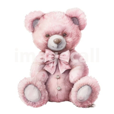 Clipart Cute Pink Teddy Bear 8   300dpi