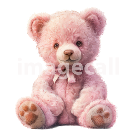 Clipart Cute Pink Teddy Bear 9   300dpi