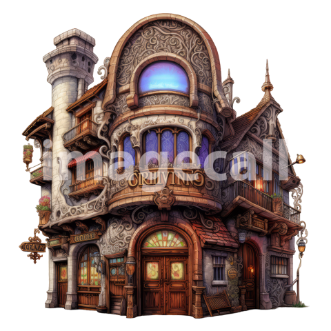 Clipart Art Nouveau Tavern 6   300dpi